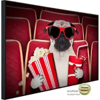 Papermoon Infrarotheizung "Hund im Kino" sehr angenehme Strahlungswärme