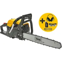 Texas Benzin-Kettensäge "TS5620" inkl. Extra Kette, Schutzbrille, Kettenöl und Gehörschutz