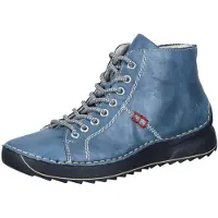 Rieker Damen Stiefelette mit Schnürung sportliches Design 71510, Größe:37 EU, Farbe:Blau