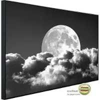 Papermoon Infrarotheizung "Mond Schwarz & Weiß" sehr angenehme Strahlungswärme