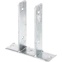 Alberts U-Pfostenträger, (Set, 3 St.), feuerverzinkt, lichte Breite 71 mm
