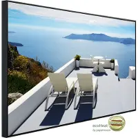 Papermoon Infrarotheizung "Terrasse mit Meerblick auf Santorin" sehr angenehme Strahlungswärme