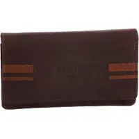Mustang Leder Geldbörse Asti Leather Wallet Side Opening Dark Brown braun