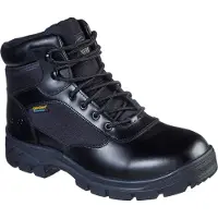 SKECHERS Herren Wascana Benen Boots, Black Leather W Textile, 41 EU