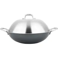 Carl Schmidt Sohn Wok "Altena", silber (silberfarben), Ø:36cm, Pfannen, Wok, Ø 36 cm, mit Deckel