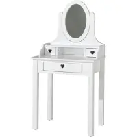 Vipack Schminktisch "Amori", weiß, B:70cm H:136cm T:40cm, Tische, Schminktisch, in nostalgischer Optik, inkl. verstellbarem Spiegel