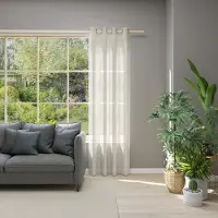 Neutex For You! Vorhang NEUTEX FOR YOU "Allure" Gr. 1, grau (taupe), B:140cm H:245cm, Jacquard, Polyester, Gardinen, Vorhang, HxB: 245x140, Ösenschal mit Metallösen