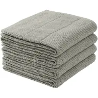 Schiesser Handtuchset Turin | Einfarbig | 4-teilig | 100% Baumwolle | Flauschig & Saugstark | 50x100 cm | Grau