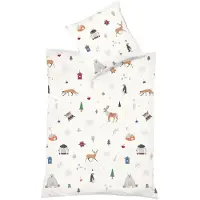 Fleuresse Mako-Satin Bettwäsche Milano Winteridylle multicolor 135x200 cm + 80x80 cm