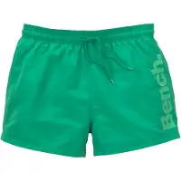 Bench Badeshorts ., Herren, Gr. L (52), N-Gr, grün, Microfaser, Polyester, unifarben, Badehosen Badeshorts, mit seitlichem Logoschriftzug