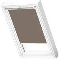 Velux Verdunkelungsrollo uni nougat manuell Rahmen weiß DKL M08 4574SWL