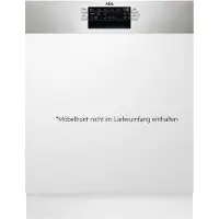 AEG Series 6000 FEE6491AZM, Halb integriert, Standardgröße (60 cm), Schwarz, Edelstahl, Berührung, LED, 14 Maßgedecke