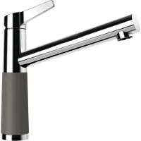 Schock Küchenarmatur "SC-510 FA", grau (asphalt), B:19,7cm H:22,7cm Ø:5,2cm, Messing, Armaturen, Küchenarmatur, Festauslauf, Schwenkbereich 360