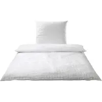 Elegante Seersucker Bettwäsche-Garnitur Chelsea 7013 Farbe Weiss Größe 135x200+80x80cm