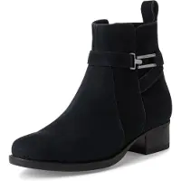 Tamaris Stiefelette, Blockabsatz, Businessschuh mit praktischem Innenreißverschluss