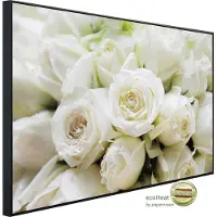 Papermoon Infrarotheizung "Weiße Rosen" sehr angenehme Strahlungswärme