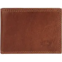 Piké Herren Geldbörse braun, 8x10x2 cm, 3-fach klappbar, 3 Sichtfächer, Vintage-Look