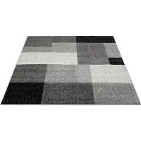 Merinos Teppich "Thales 6101" rechteckig 10 mm Höhe Kurzflorteppich mit Konturenschnitt, Wohnzimmer