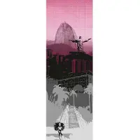 Architects Paper Fototapete "Rio De Janeiro" Grafik Tapete Stadt Rio Pink Schwarz Weiß Panel,00m x 2,80m