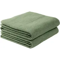 Schiesser Duschtücher "Turin aus 100% Baumwolle in dezenter Reiskornoptik", (Set, 2 St., 2er Set Badetücher 70 x 140 cm), MADE IN GREEN by OEKO-TEX
