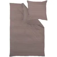 Curt Bauer Mako-Brokat-Satin Bettwäsche-Garnitur Dessin 9033 BENTE Farbe chocolate-256 Größe 155x220+80x80cm
