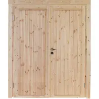 WOLF Gartenhaustür "Knut 28", Doppelflügeltür, BxH: 158,8x196,5 cm