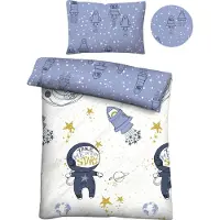 Biberna 0004647 Feinbiber-Bettwäsche color: eisblau, size: 1x 100x135 cm + 1x 40x60 cm
