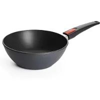 Norbert Woll Woll Diamond Lite Guss-Wok- und Rührpfanne: abnehmbarer Stiel, Ø 24 cm, 9cm hoch, Alle Herdarten inkl. Induktion