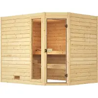 Weka Massivholzsauna VALIDA Eck 3 GTF, BioS 7.5 x B x T x H x 239 x 189 x 204