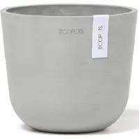 Ecopot's Blumentopf "Oslo Mini 16 Weißgrau", für den Innenbereich
