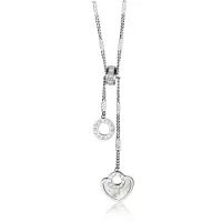 Collezione alessandro Kette mit Anhänger "Heart" mit Perlmutteinlage