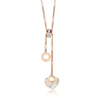 Collezione alessandro Kette mit Anhänger "Hearty" mit Perlmutteinlage