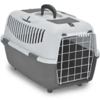 Papillon Reisebox mit Metalltür Grau