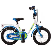 Bachtenkirch-Interbike Bachtenkirch Kinderfahrrad Polizei 14 Zoll kristallweiß/blau/neon