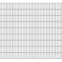 Alberts Doppelstab-Gittermatte, Typ 6/5/6, ohne Überstand, Breite 2000 mm x Höhe 1800 mm, Farbe: anthrazit