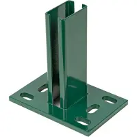 Alberts Pfostenträger, für Zaunpfosten 60x40 mm für Doppelstabmatten, Platte 150x100 mm
