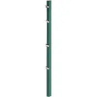Alberts Zaunpfosten Doppelstabmattte, Länge 150 cm für Mattenhöhe 100 cm, Stärke 60 x 40 mm, zum Einbetonieren, inkl. Klemmlasche, grün