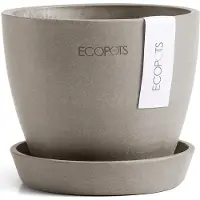 Ecopot's Blumentopf "Antwerp Mini 11 Taupe", für den Innenbereich