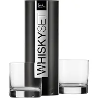 Eisch Whiskyglas "GENTLEMAN, 400 ml", (Set, 2 tlg., 2 Whiskybecher in Geschenkröhre), in Handarbeit mit echtem Platin veredelt, 2-teilig, Made in Germany