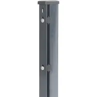 Alberts Zaunpfosten, 60x40 mm für Doppelstabmattenzaun, 240 cm, mit Flacheisen