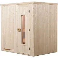 Weka Sauna "Elementsauna HALMSTAD 1" vorgefertigte Elemente, isolierte Holztür