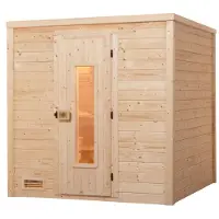 Weka Massivholzsauna BERGEN 1 HT, Kompakt 5,4 x B x T x H x 196 x 145 x 205