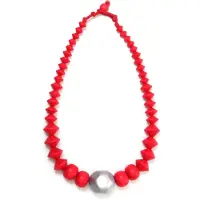 Collezione alessandro Kette mit Anhänger "Kara" mit Holzperlen