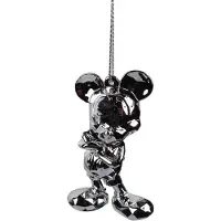 Disney 3D Ornament Acryl Mickey D100 chrom Acryl 5x3,5x7,5 cm Weihnachtsornament (grijs)