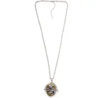 Collezione alessandro Lange Kette "Joke" Anhänger mit Reptildruck