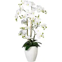 Creativ Green Kunstorchidee "Deko-Orchidee Phalaenopsis XL im Keramiktopf"