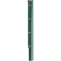 Alberts Zaunpfosten, 60x40 mm für Doppelstabmattenzaun, 240 cm, mit Flacheisen