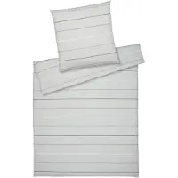Elegante Halbleinen-Bettwäsche-Garnitur Balance Farbe Greige Größe 155x220+80x80