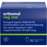 Orthomol VET Veg one - bei einer veganen oder vegetarischen Ernährung - mit Vitamin D, Omega-3-Fettsäuren und Eisen, 30 St. Tagesportionen