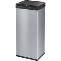 Hailo Abfallsammler Big-Box Swing XL, 52 l, rechteckig, Schwingdeckel, Stahlblech, silber